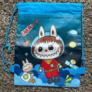 Drawstring Backpack Approx 12.5*11 inches, Blue Labubu Color